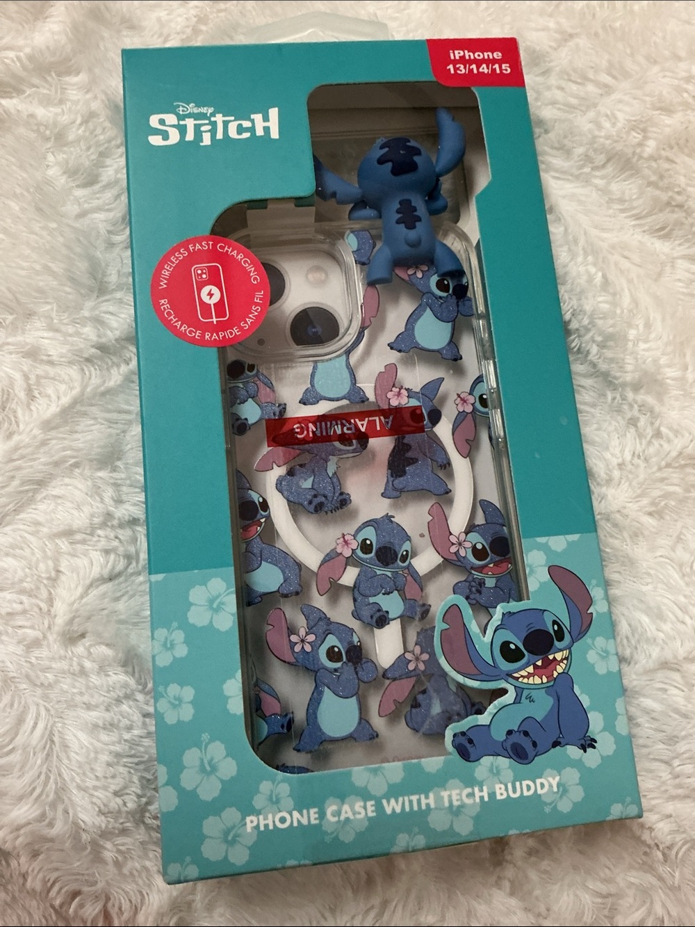 Disney Stitch Pink and Blue iPhone 13/14/15 Case